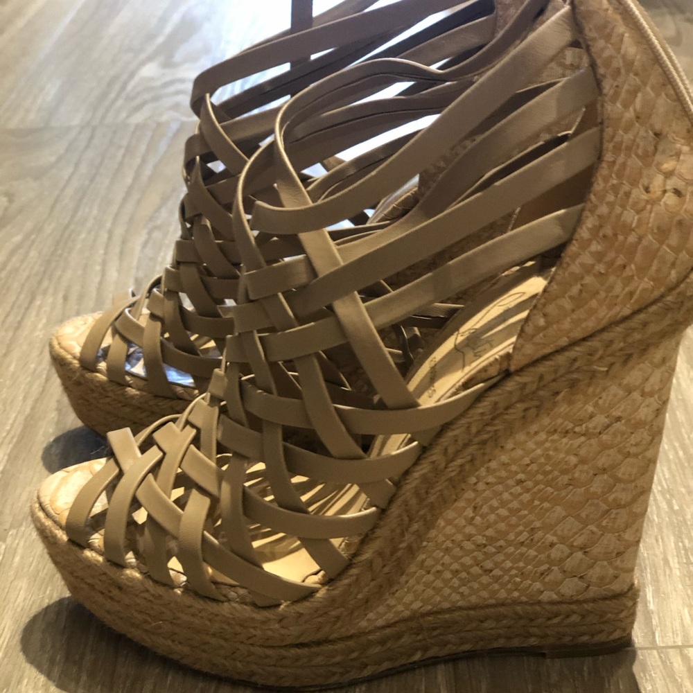 Christian Louboutin Snakeskin Wedges
